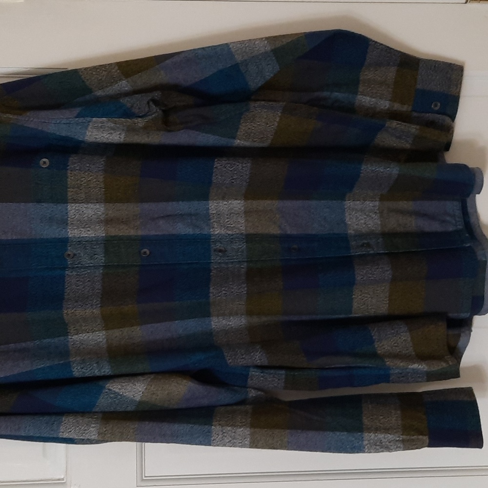 NWT TOMMY BAHAMA BURNT OLIVE CANYON BEACH FLANNEL SHIRT SZ 3LT. - Picture 6 of 16